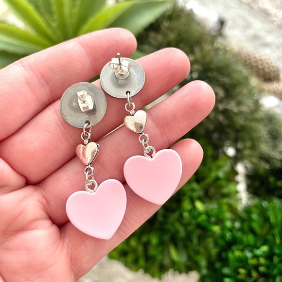 Conversation Heart Dangle Earrings - Picture 7 of 7